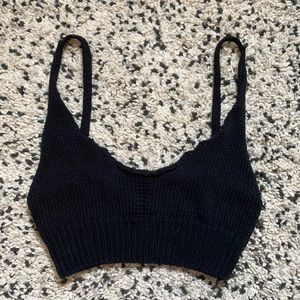 Never worn knitted crop tank bralette